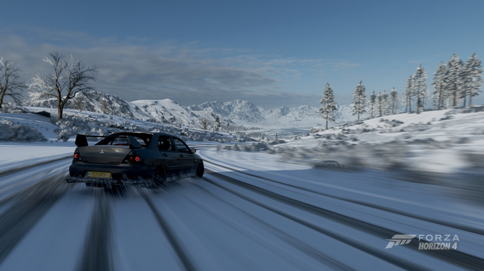 Forza Horizon 4, landscape, vehicle, Mitsubishi Lancer Evolution VIII ...