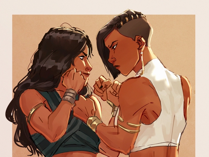 Namaari and Raya from Raya and the Last Dragon