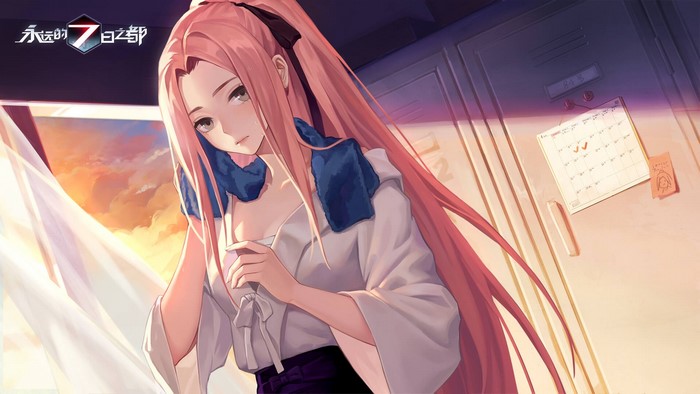 Anime girl with pink hair from Forever 7th Capital