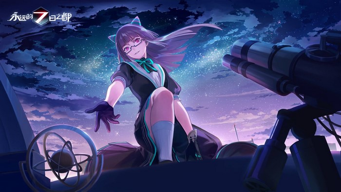 Girl from Forever 7th Capital with Telescope