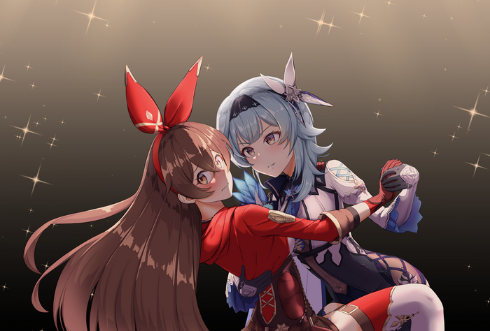Eula and Amber from Genshin Impact
