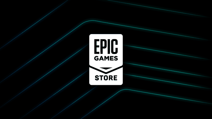 Epic Games Store Logo on Black Background