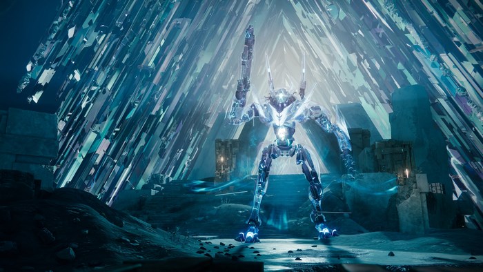 Destiny 2: Beyond Light 4K robot in crystal cave