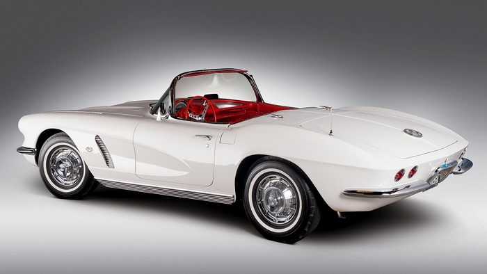 White Chevrolet Corvette C1 Convertible