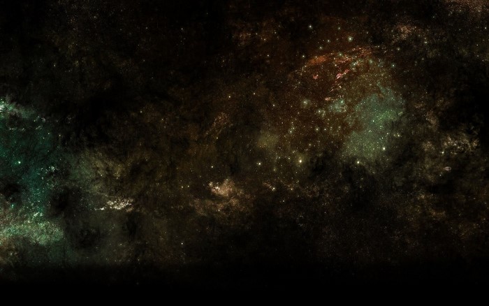 Digital art of a colorful nebula with stars