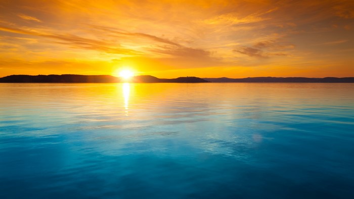 Sunset over Lake Balaton, Hungary
