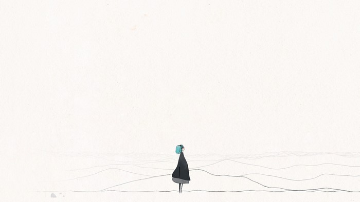 Gris game art minimalist landscape