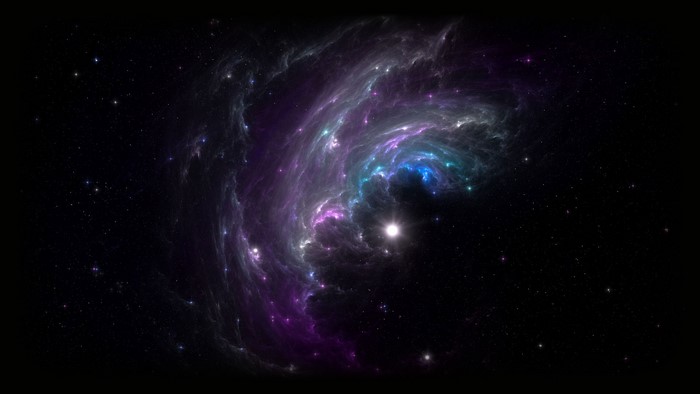 Colorful nebula with stars in deep space