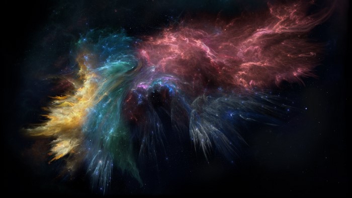 Colorful nebula with stars in deep space