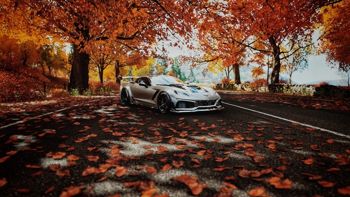 Chevrolet Corvette ZR1 in Fall Landscape