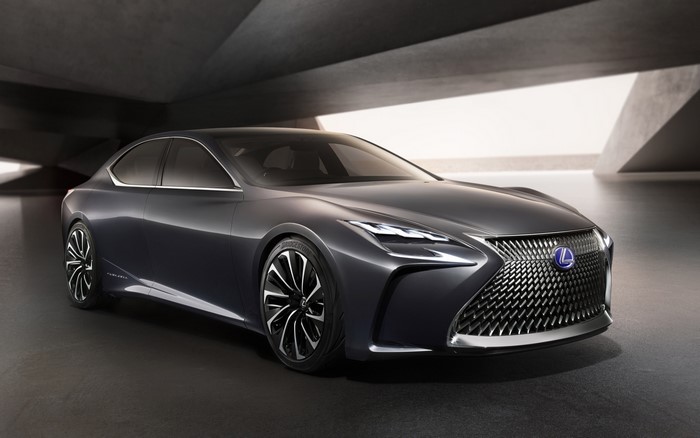 Lexus concept sedan with a modern grille