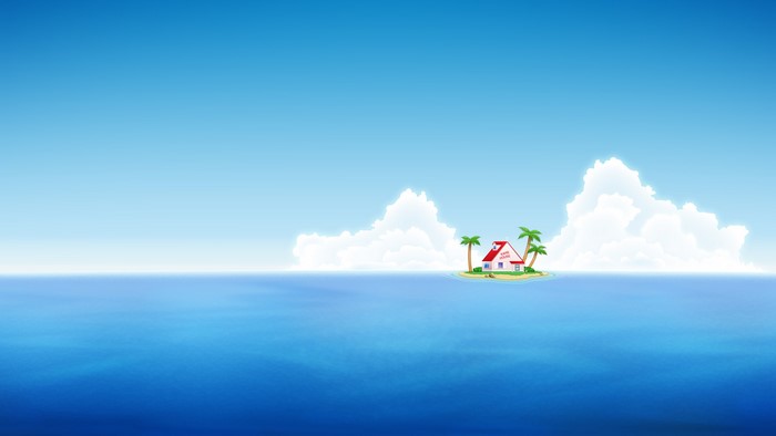 Master Roshi's house on an island from Dragon Ball