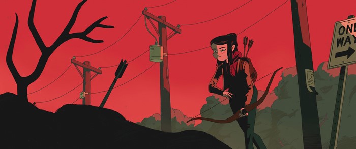 Ellie from The Last of Us with a bow and arrow
