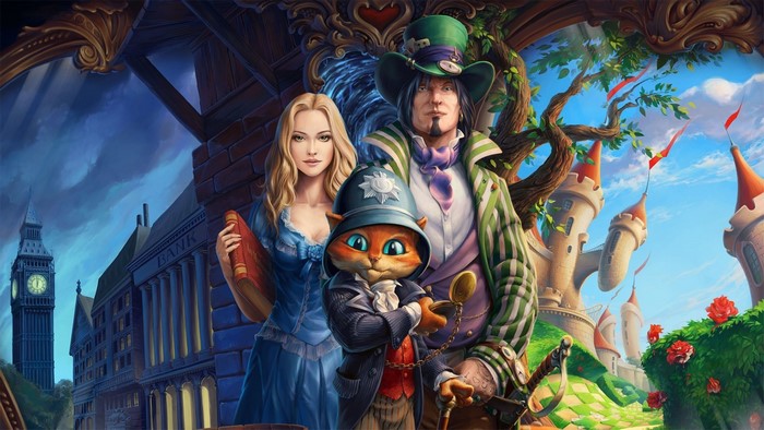 Alice and companions in a fantasy world