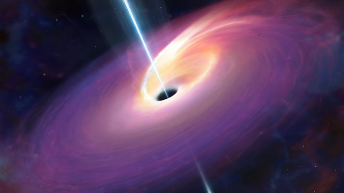 Black hole with accretion disk and jets