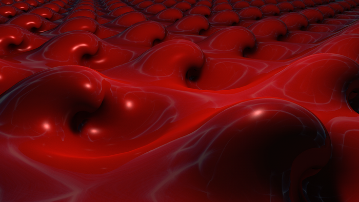 Abstract Red 3D Digital Art