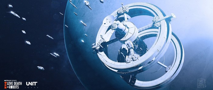Spaceship and space station in Love Death & Robots
