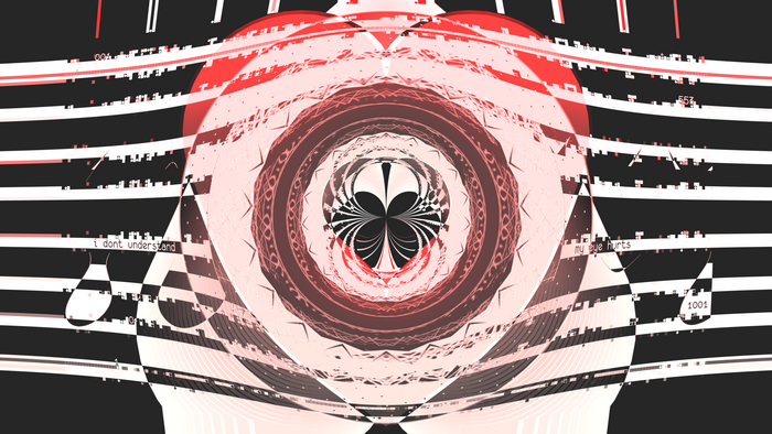 Abstract Glitch Art Heart Design