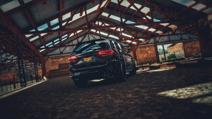 Jeep Grand Cherokee Trackhawk in a barn