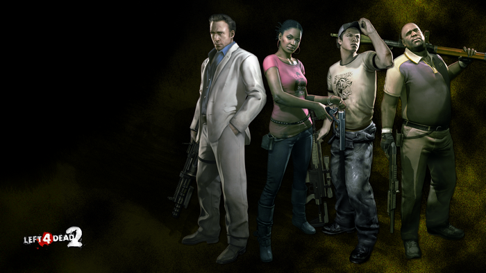 Four survivors from Left 4 Dead 2