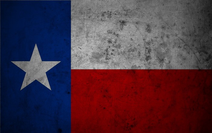 The Texas flag with a grunge texture