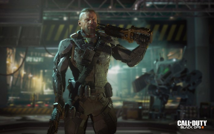 Soldier with weapon from Call of Duty: Black Ops III