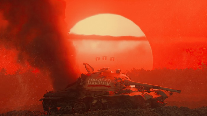 Far Cry 6 Tank with Libertad Graffiti