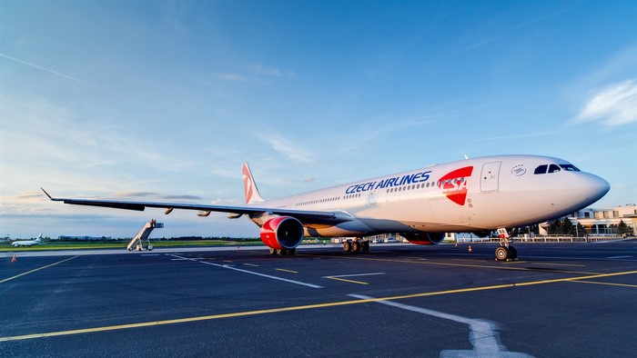 Czech Airlines Airbus A330 on tarmac