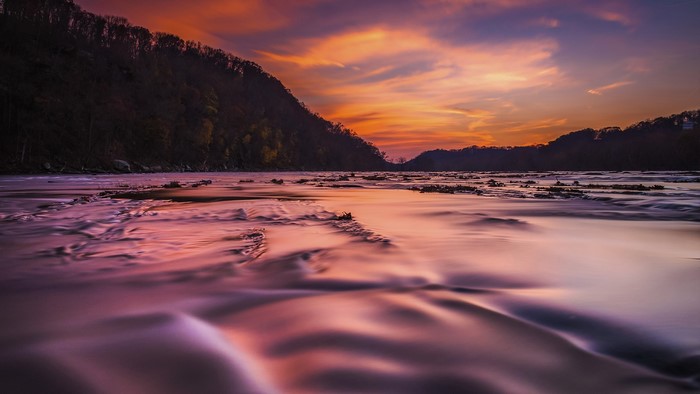 Sunset over Shenandoah River, Virginia