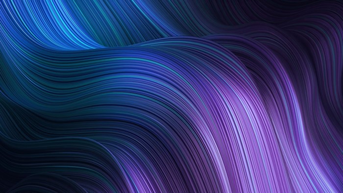 Abstract flowing lines in blue and purple 4K