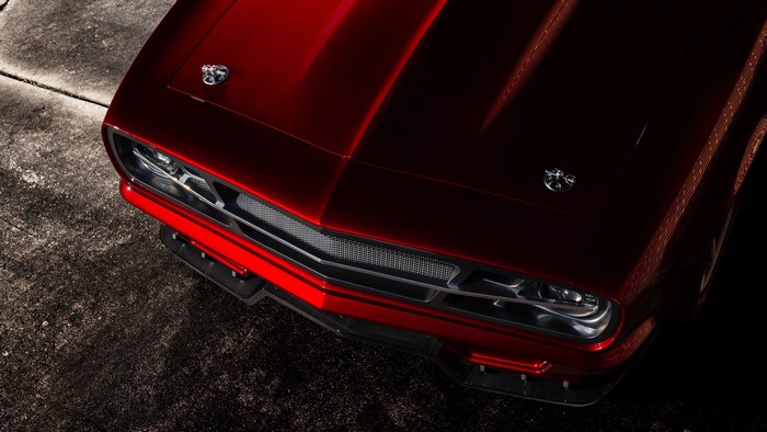 Red Camaro car front view