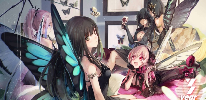 Girls Frontline characters with butterfly wings