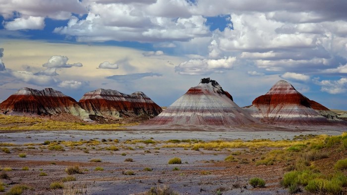 Painted Desert landscape in Petrified Forest National Park, Arizona