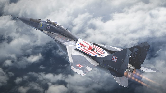 Mikoyan MiG-29 of the Polish Air Force in flight