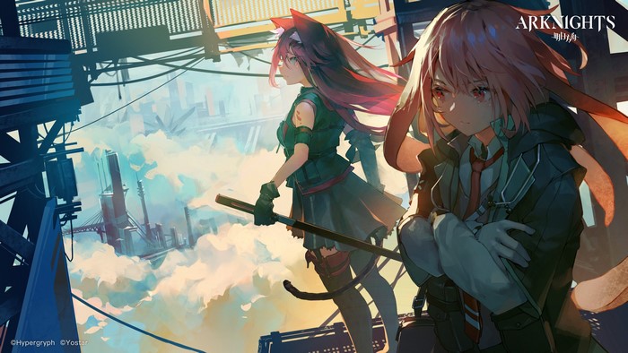 4K Arknights artwork featuring Melantha and Ansel
