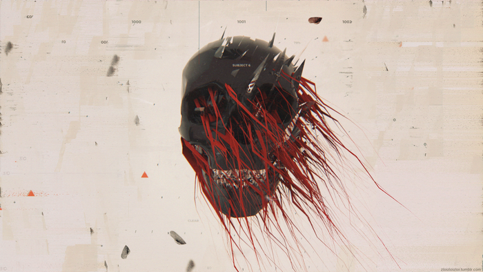 Subject 6 Glitch Art Skull