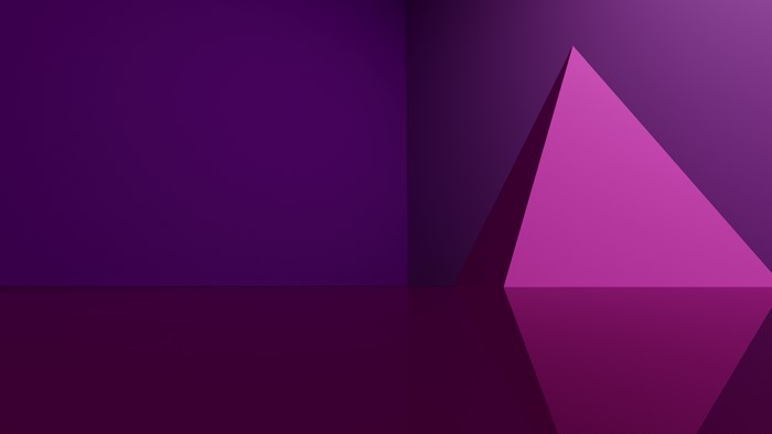 Minimalist abstract geometric pyramid render