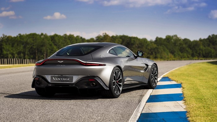 Aston Martin Vantage on a race track