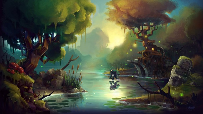 Fen Stalker from Hytale in a swamp