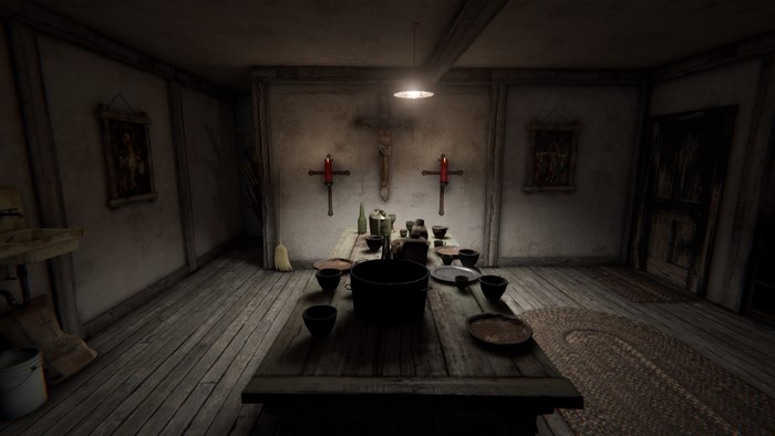 Outlast 2 dining room scene