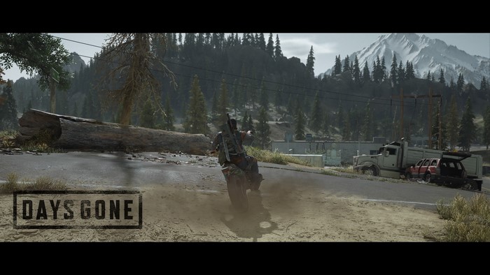 Deacon St. John riding a motorcycle in Days Gone