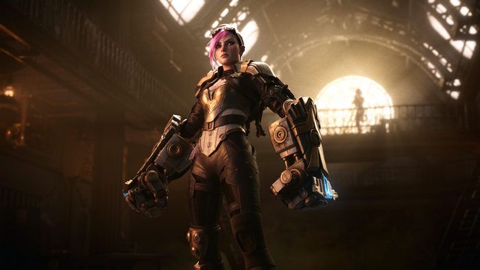 Vi from League of Legends with Hextech Gauntlets