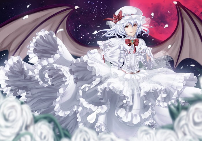 Remilia Scarlet from Touhou with Bat Wings