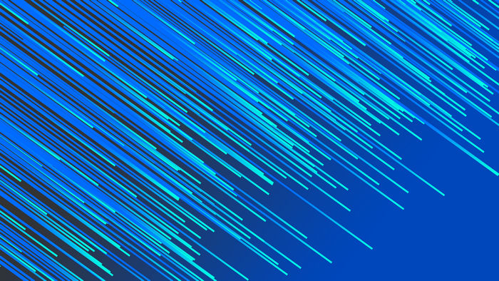 Abstract diagonal lines in blue and cyan