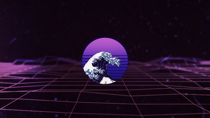 The Great Wave off Kanagawa Retrowave