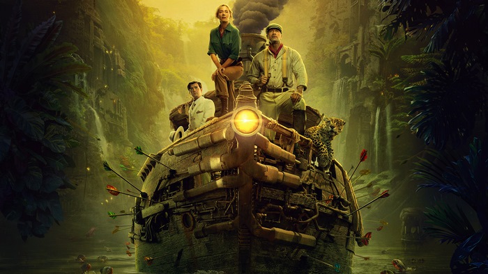 Jungle Cruise: Dwayne Johnson, Emily Blunt, Jack Whitehall on Boat