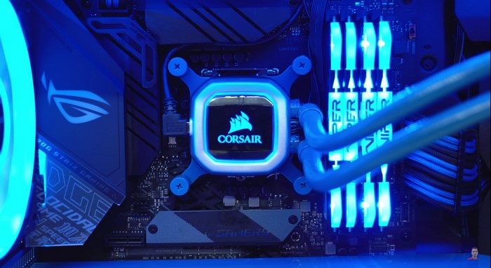 Corsair liquid cooling and ASUS ROG Strix motherboard