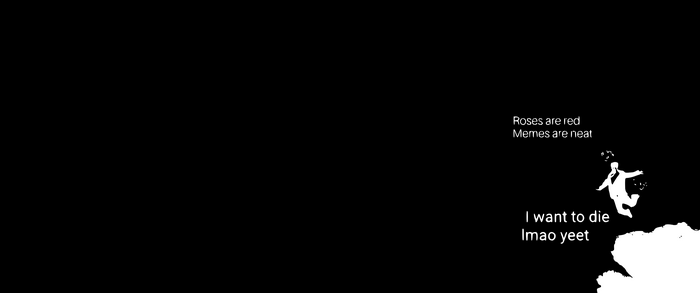Man falling with text