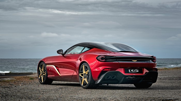 Aston Martin DBS GT Zagato by the sea