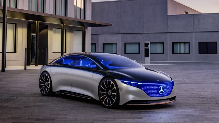 4K Mercedes-Benz Vision EQS concept car
